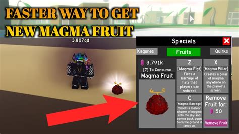 Roblox Anime Fighting Simulator How To Get New Magma Fruit Faster