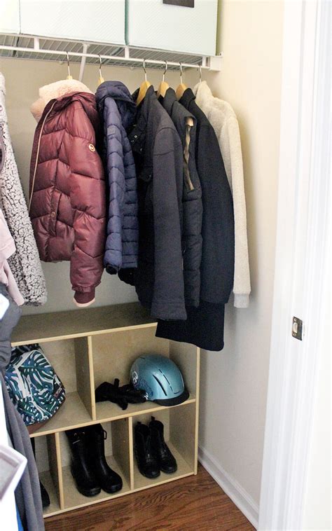Remodelaholic improved small coat closet anization for our entryway. Coat Closet Makeover with Practical Storage Ideas — Tag ...