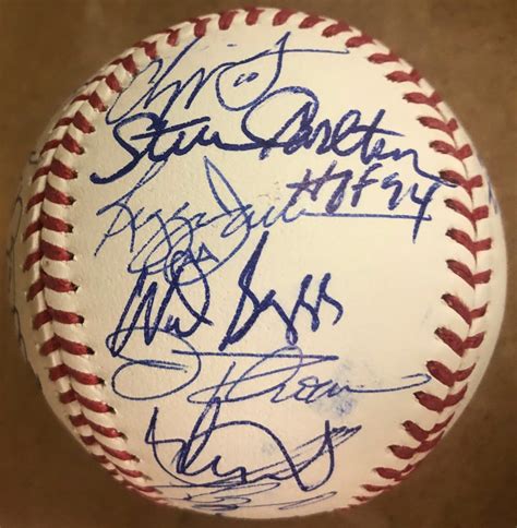 Hall Of Fame Multi Signed Baseball 3 Memorabilia Center
