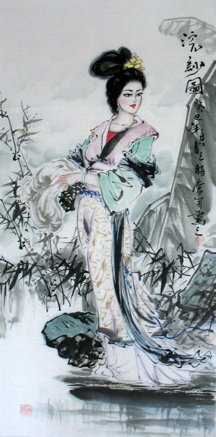 Classic Best Painting Chinese Beauty Xishi Of Ancient