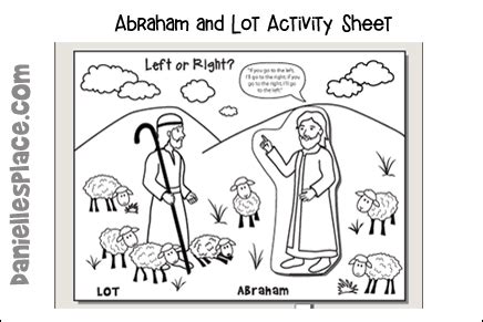 Abraham And Lot Coloring And Activity Sheets Members Resource Room
