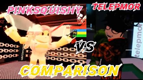 Pinksquishy Vs Telepmor Comparison Boxing League Roblox Youtube