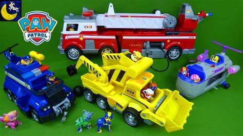 Large Paw Patrol Ultimate Rescue Construction Vehicle Police Car Fire
