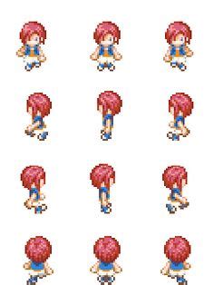 RPG Maker XP Nude Male Sprite Sheet Can Be Easily Tweaked To Be Female