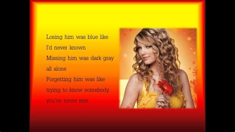 Red lyrics as written by taylor swift. Taylor Swift RED lyrics - YouTube