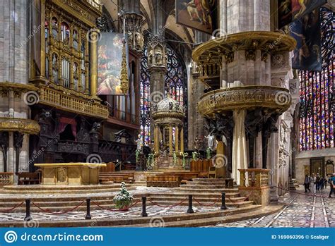 Luxury Altar Of The Old Milan Cathedral Duomo Di Milano Famous Gothic