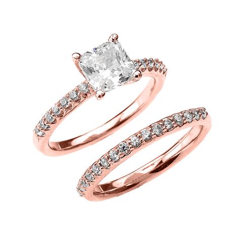 Beautiful Dainty Rose Gold 3 Carat Halo Solitaire Cz Engagement Wedding