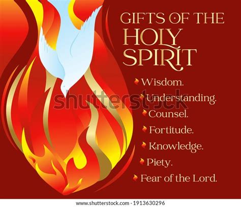 Gifts Holy Spirit Pentecost Sunday Vector Stock Vector Royalty Free
