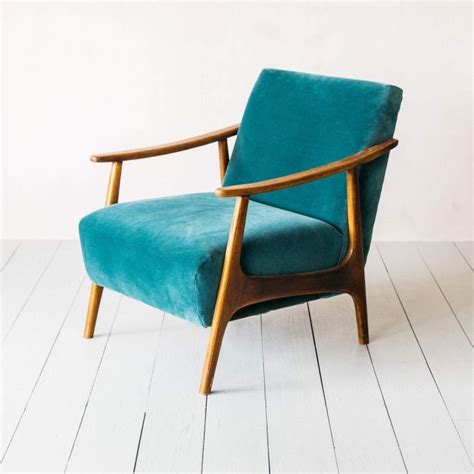 Teal is a mixture of blue and green. Teal Velvet Upholstered Armchair | Graham & Green ...
