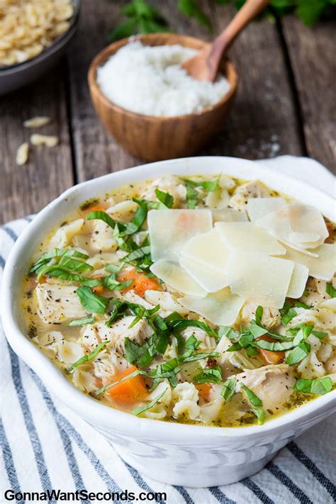 Stir in 1 pint thawed soup base. Italian Chicken Soup - Gonna Want Seconds