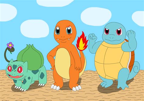 Bulbasaur Charmander And Squirtle By Mcsaurus On Deviantart