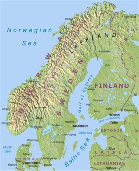 Scandinavian Peninsula On A Map Photos