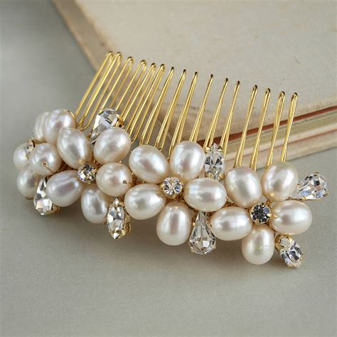 Dew Pearl Wedding Hair Comb By Jewellery Made By Me