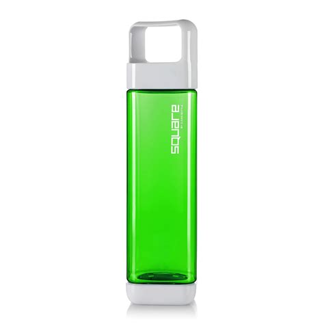 Clean Bottle Tritan Square Water Bottle 25oz Green Opens At Both Ends ...