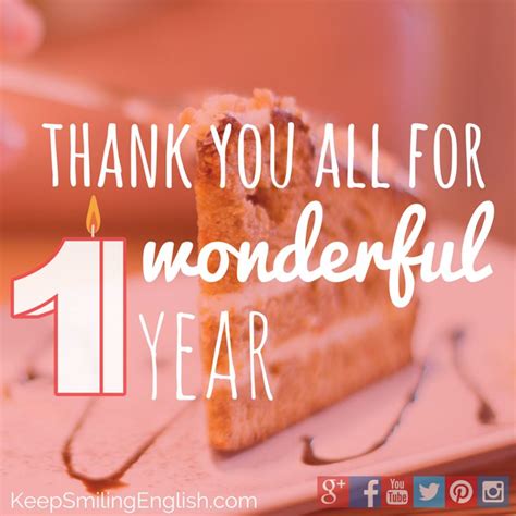 Thank You All For 1 Wonderful Year