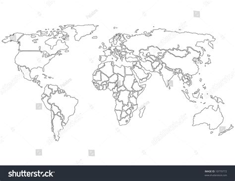 Contour Map Of The World