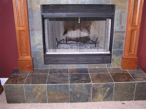 Slate Tile Fireplace In Cuyahoga Falls Ohio Classic Tileworks