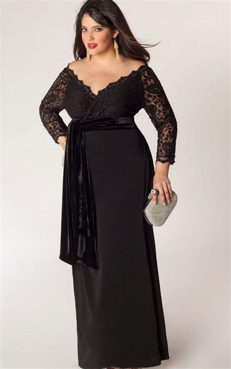 plus size maxi dresses with long sleeves pluslook eu collection