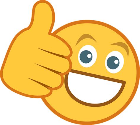 Thumbs Up Emoji Smiley Images Vectorielles Gratuites Sur Pixabay