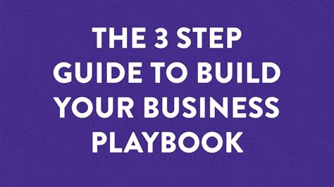 How To Build A Business Playbook 3 Step Guide Youtube