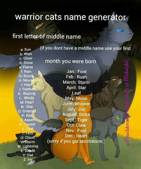 26 Warrior Cats Name Generator Ideas Warrior Cat Names Warrior Cats