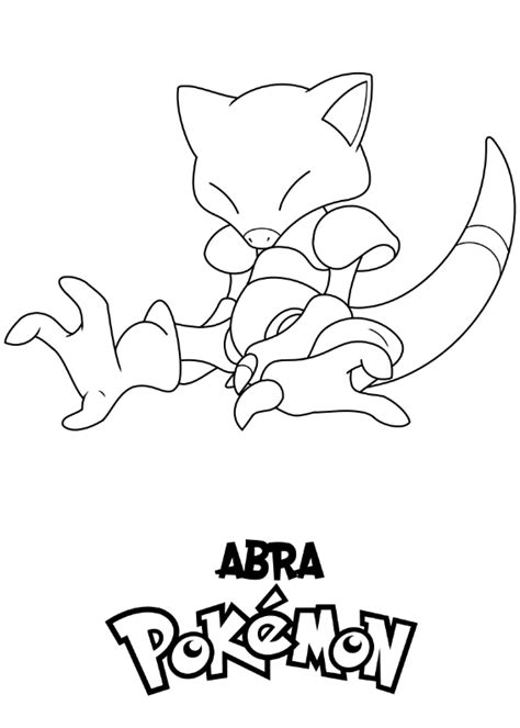 Pokemon Abra Kolorowanka Morindia Pokoloruj Rysunek
