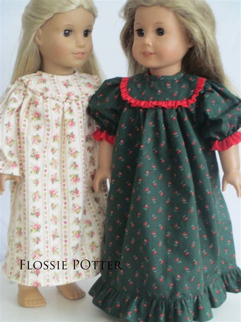 Flossie Potter Old Fashioned Nightgown Doll Clothes Pattern 18 Inch American Girl Dolls Pixie