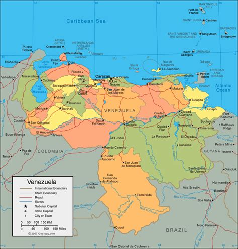 Venezuela地图 千图网