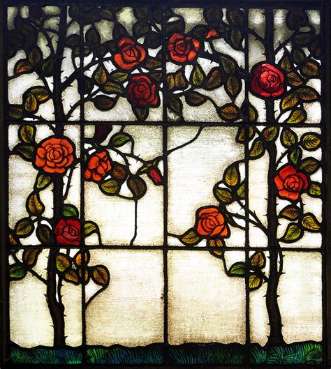 Red Rose Stained Glass Window Photograph By Sally Rockefeller
