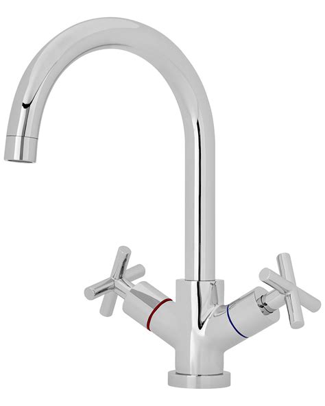 Inc mixers, pull outs, monobloc, brushed, chrome. Nuie Two Cross Head Kitchen Sink Mixer Tap - KC320.