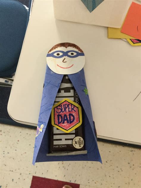 Fathers Day Preschool Craft Or T Super Hero Themed With Chocolate