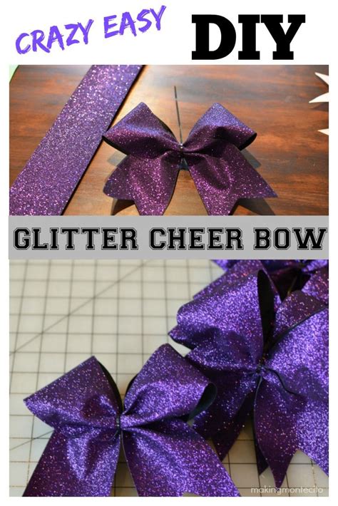Easy Diy Glitter Bow Making Montecito Cheer Bows Diy Glitter Cheer