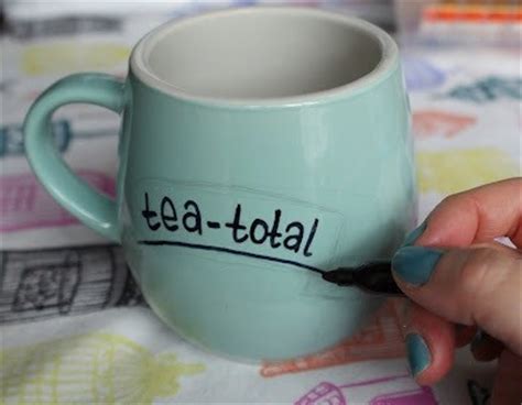 Gingerbread man in hot chocolate. Decorating Mugs & Plates With A Sharpie Marker · How To ...