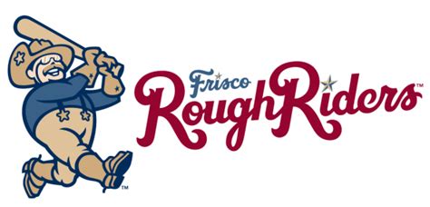 The Rough Riders Logo Is Shown In Red White And Blue