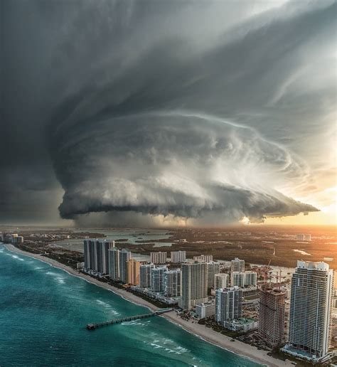 A Storm Approaching Miami Beach Pics