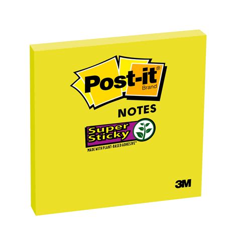 Post It Super Sticky Notes 3 X 3 Neon Green 1 Pad