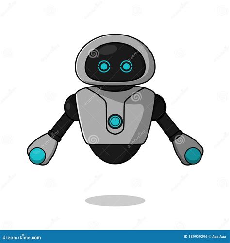 Cute Robot Mascot Android Smart Stock Vector Illustration Of