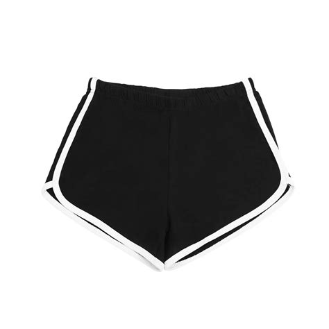Wuffmeow Womens Sexy Summer Shorts Running Gym Yoga Skinny Hot Pants 1 Pack Black
