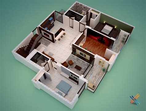 Over 300 block house & cottage plans with basement floor and terrace, plus construction cost estimate. 3d floor plan for 3.5 bhk Penthouse. Interior ideas.