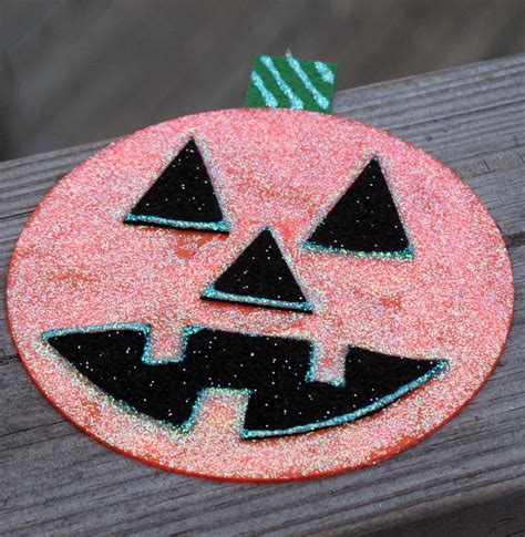 Glitter Pumpkin Cd Halloween Monthly Seasonal Crafts Kinderart