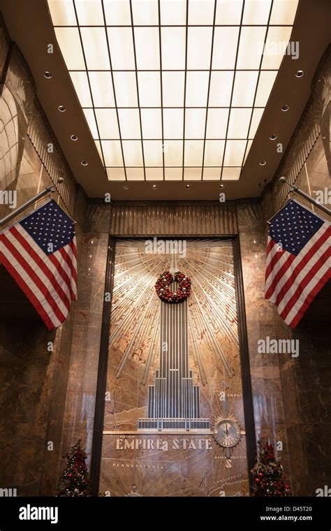 Lobby Of The Empire States Building Manhattan New York City Ny Usa