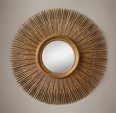 17th C Round Sunburst Mirror