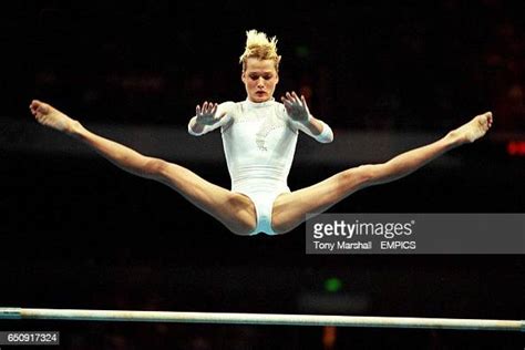 russia s svetlana khorkina in action on the uneven bars news photo getty images