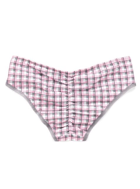 Victoria S Secret Ruchedback Hiphugger Panty In Pink Iconic Plaid Lyst