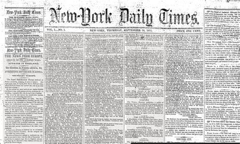 The New York Times Turns 164 Years Old Today Observer