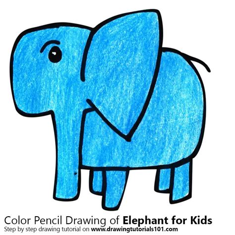Learn How To Draw An Elephant For Kids Animals For Kids Step By Step