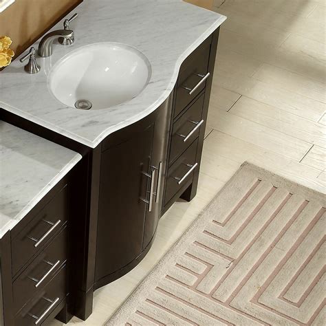 For bathrooms really limited on space, we carry a variety. Silkroad Exclusive 53.5" Single Sink Lavatory Cabinet ...