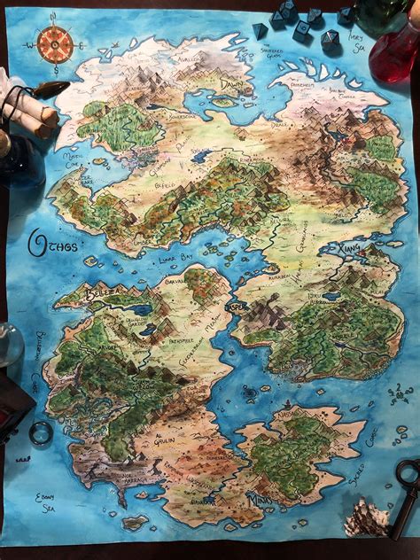 Map Of Othos Fantasy Map Fantasy World Map Fantasy Map Making
