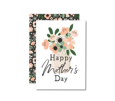 Mothers Day Card Printable Mothers Day Card Happy Etsy