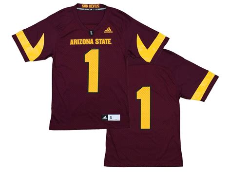 Adidas Ncaa Mens Arizona State Sun Devils 1 Premiere Football Jersey